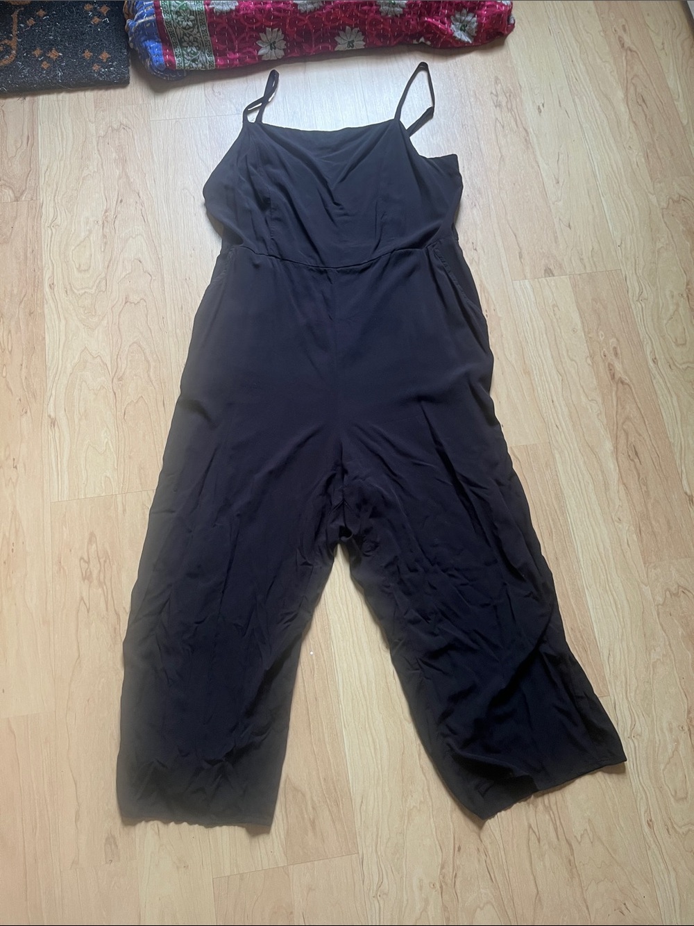 Old Navy Black Spaghetti-Strap Wide-Leg Jumpsuit